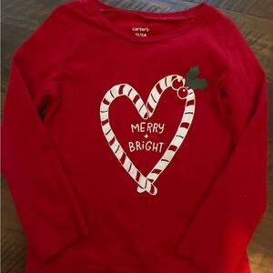 Carter's Festive Red Long Sleeve Tee